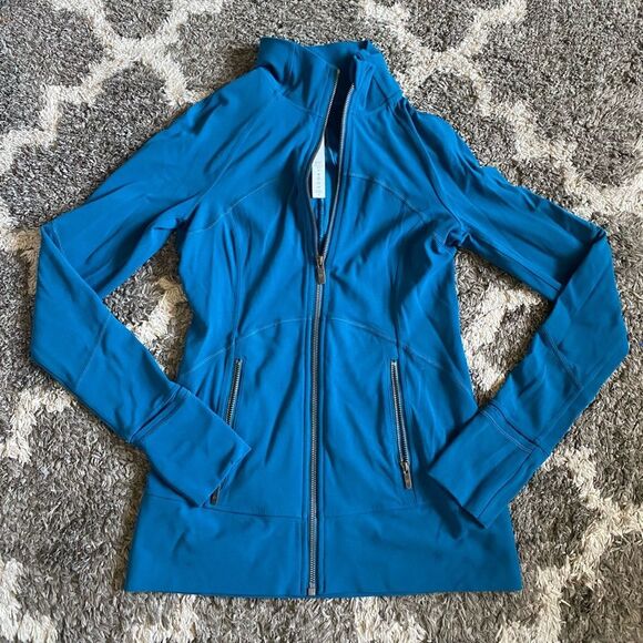 lululemon athletica Jackets & Blazers - Lululemon Athletica Define Zip Up Workout Casual Jacket Blue Size 6 Small